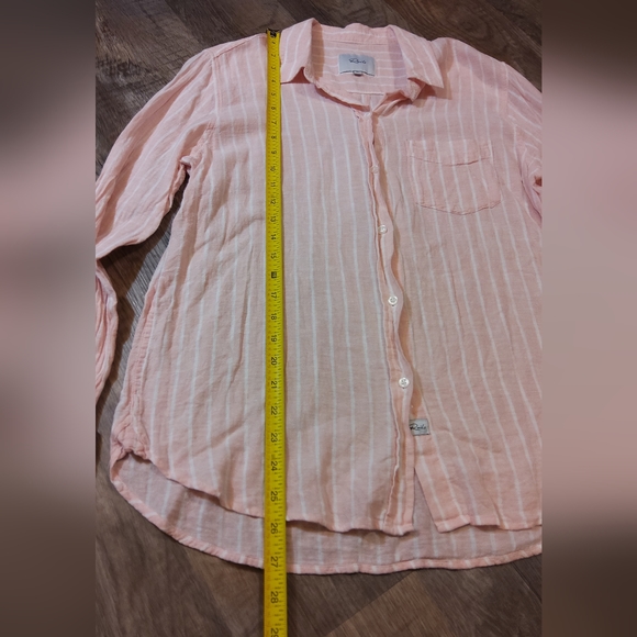 RAILS Charli Peach Stripe Button Up Shirt NWOT - MEDIUM - Picture 11 of 11